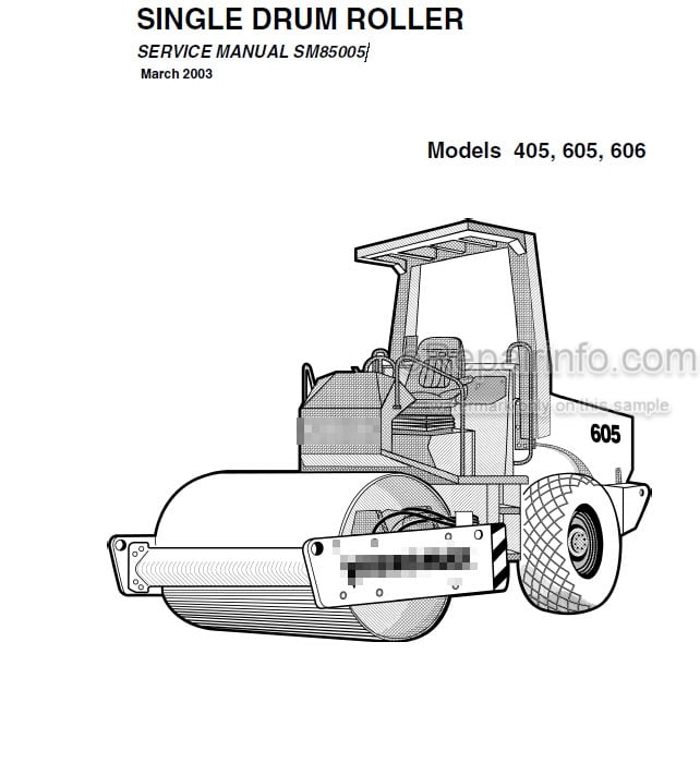 Photo 5 - Vibromax 405 605 606 Service Manual Single Drum Roller SM85005