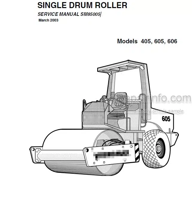 Photo 5 - Vibromax 405 605 606 Service Manual Single Drum Roller SM85005