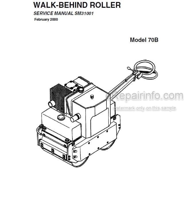 Photo 5 - Vibromax 70B Service Manual Walk Behind Roller SM31001