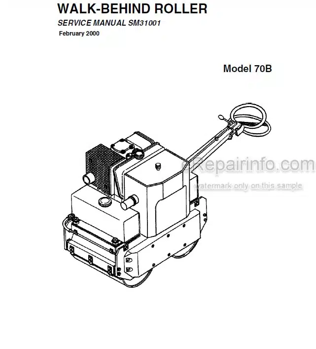 Photo 5 - Vibromax 70B Service Manual Walk Behind Roller SM31001