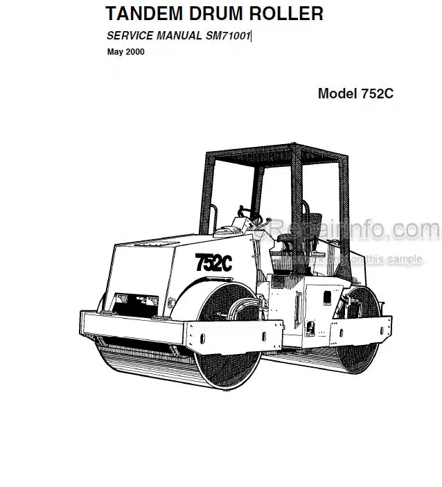 Photo 5 - Vibromax 752C Service Manual Tandem Drum Roller SM71001