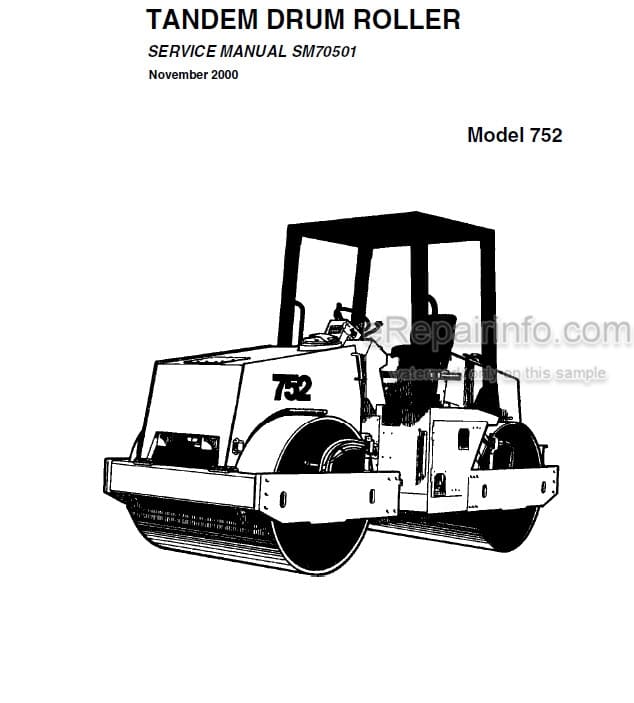 Photo 6 - Vibromax 752 Service Manual Tandem Drum Roller SM70501