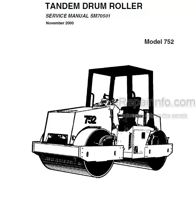 Photo 6 - Vibromax 752 Service Manual Tandem Drum Roller SM70501