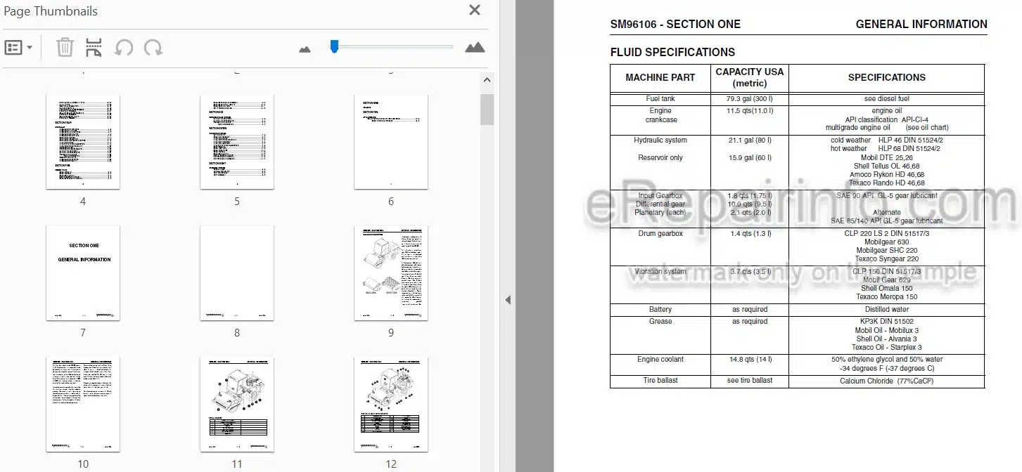 Photo 5 - Vibromax VM106 Service Manual Single Drum Roller SM96106