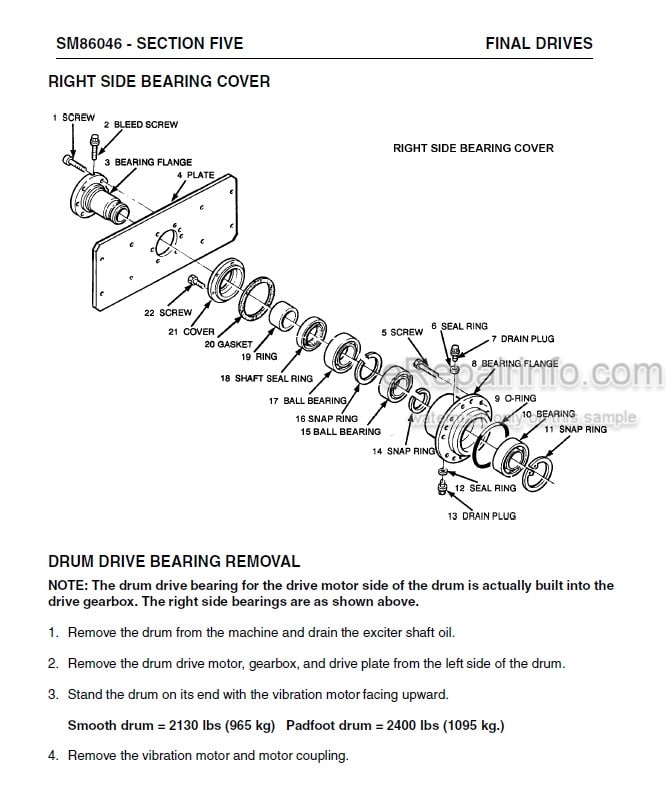 Photo 7 - Vibromax VM66 Service Manual Single Drum Roller SM86066