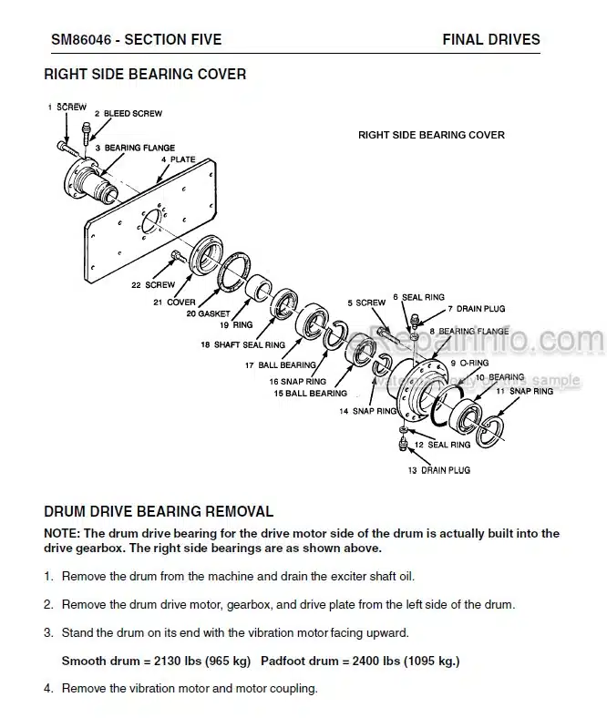 Photo 10 - Vibromax VM46 Service Manual Single Drum Roller SM86046