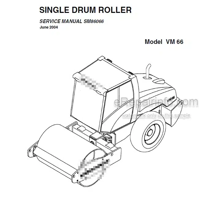 Photo 5 - Vibromax VM66 Service Manual Single Drum Roller SM86066