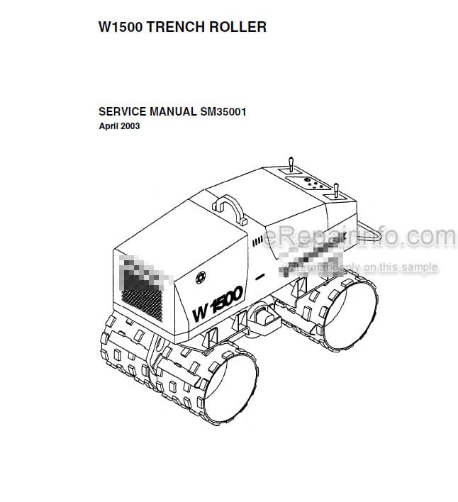 Photo 5 - Vibromax W1500 Service Manual Trench Roller SM35001