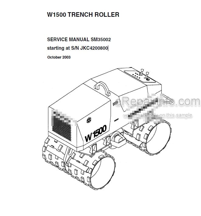 Photo 6 - Vibromax W1500 Service Manual Trench Roller SM35002