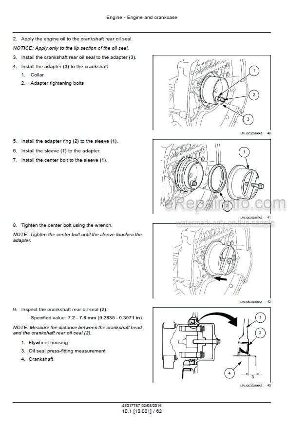Photo 1 - Case CX300C Service Manual Crawler Excavator 48017787
