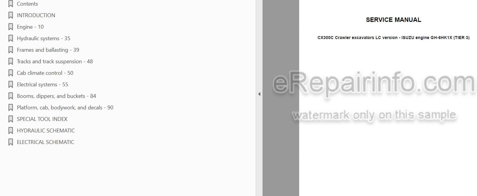 Photo 3 - Case CX300C Service Manual Crawler Excavator 48063130