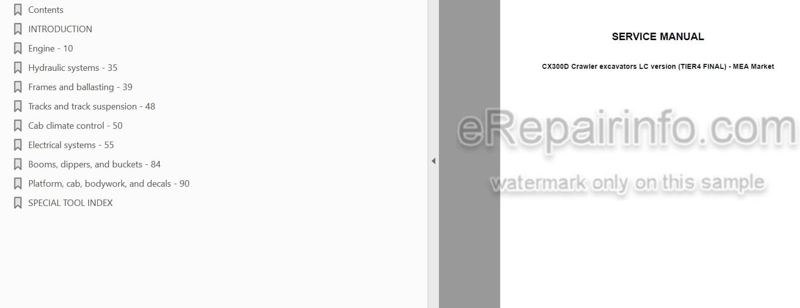 Photo 3 - Case CX300D Service Manual Crawler Excavator 47899899