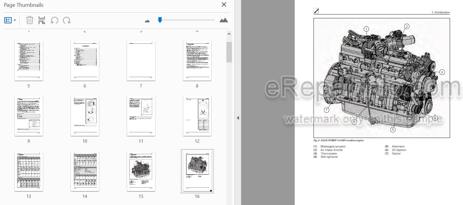 Photo 3 - AGCO Power 5th Generation AWF Operators Manual Engine 8370-79872