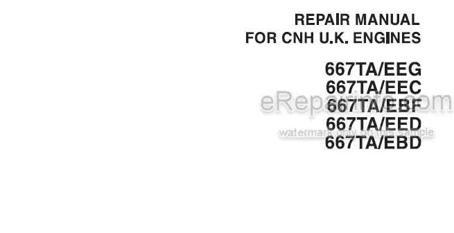Photo 5 - CNH 667TA/EEG 667ТА/ЕЕС 667TA/EBF 667TA/EED 667TA/EBD Service Manual Engine 87600994