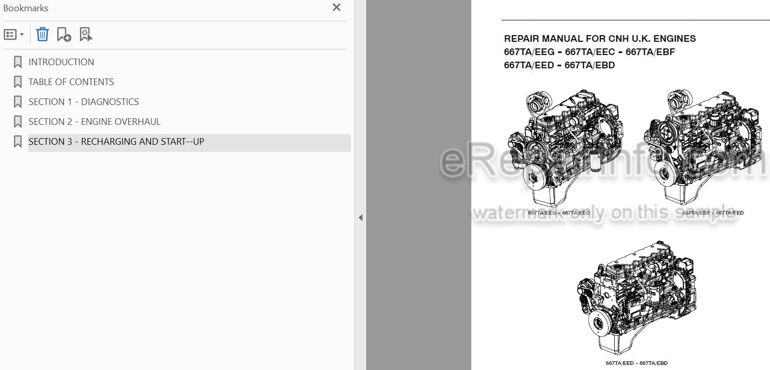 Photo 4 - CNH 667TA/EEG 667ТА/ЕЕС 667TA/EBF 667TA/EED 667TA/EBD Service Manual Engine 87600994