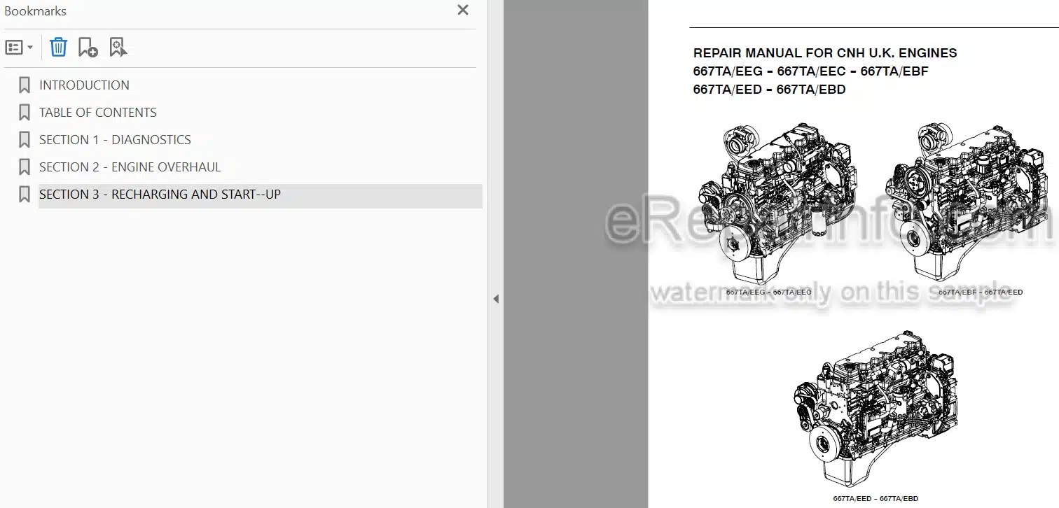 Photo 4 - CNH 667TA/EEG 667ТА/ЕЕС 667TA/EBF 667TA/EED 667TA/EBD Service Manual Engine 87600994