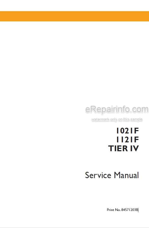 Photo 5 - Case 1021F 1121F Tier IV Service Manual Wheel Loader 84571203B
