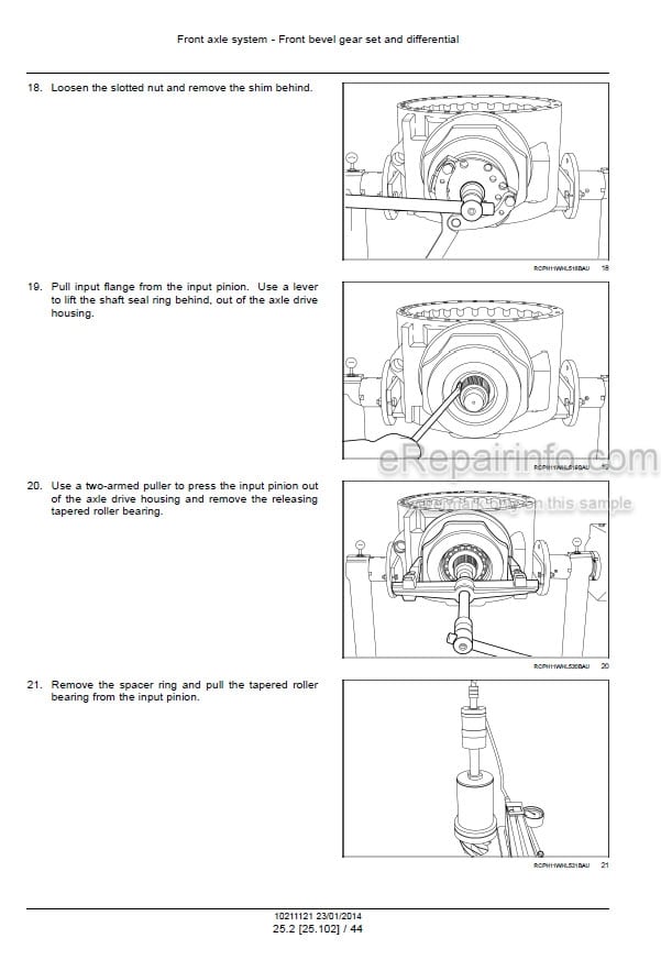 Photo 3 - Case 1021F 1121F Tier IV Service Manual Wheel Loader 84571203B