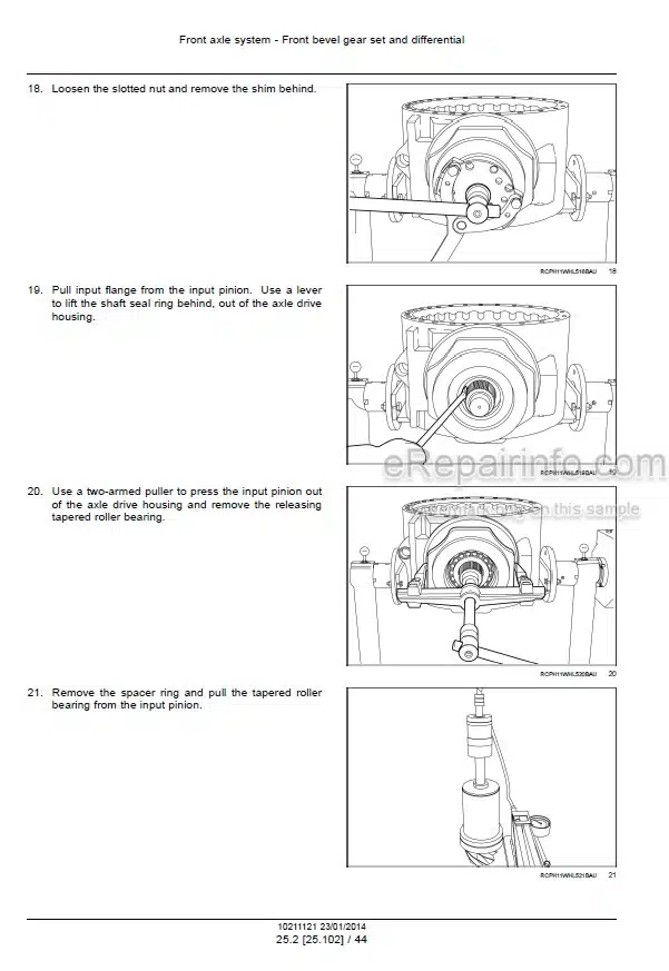 Photo 3 - Case 1021F 1121F Tier IV Service Manual Wheel Loader 84571203B