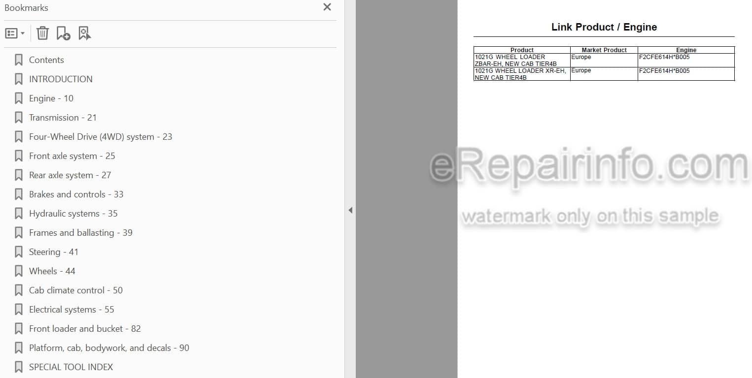 Photo 4 - Case 1021G 1121G Stage IV Service Manual Wheel Loader[2]