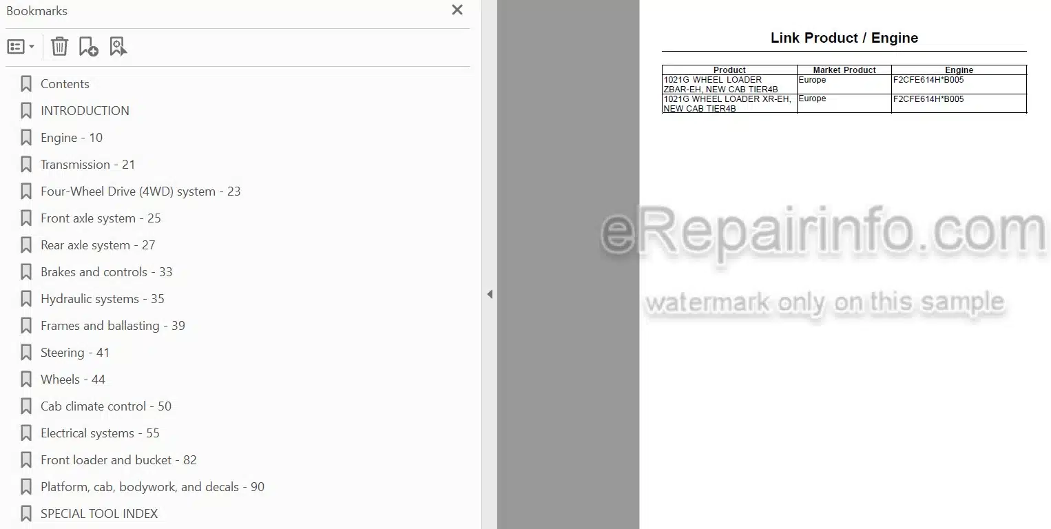 Photo 4 - Case 1021G 1121G Stage IV Service Manual Wheel Loader[2]