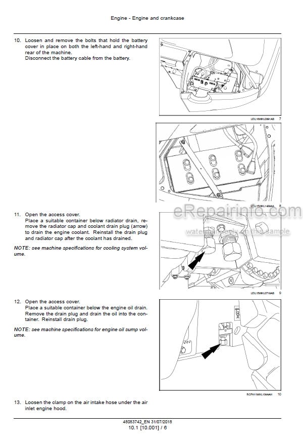 Photo 1 - Case 1021G 1121G Tier 2 Service Manual Wheel Loader 48083742