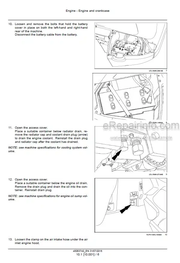 Photo 1 - Case 1021G 1121G Tier 2 Service Manual Wheel Loader 48083742