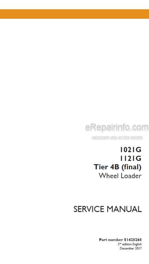 Photo 4 - Case 1021G 1121G Tier 4B Final Service Manual Wheel Loader 51428268[2]