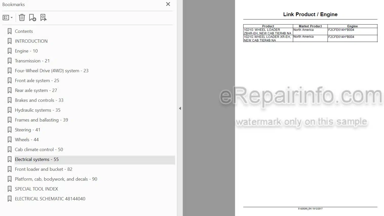Photo 3 - Case 1021G 1121G Tier 4B Final Service Manual Wheel Loader 51428268[2]