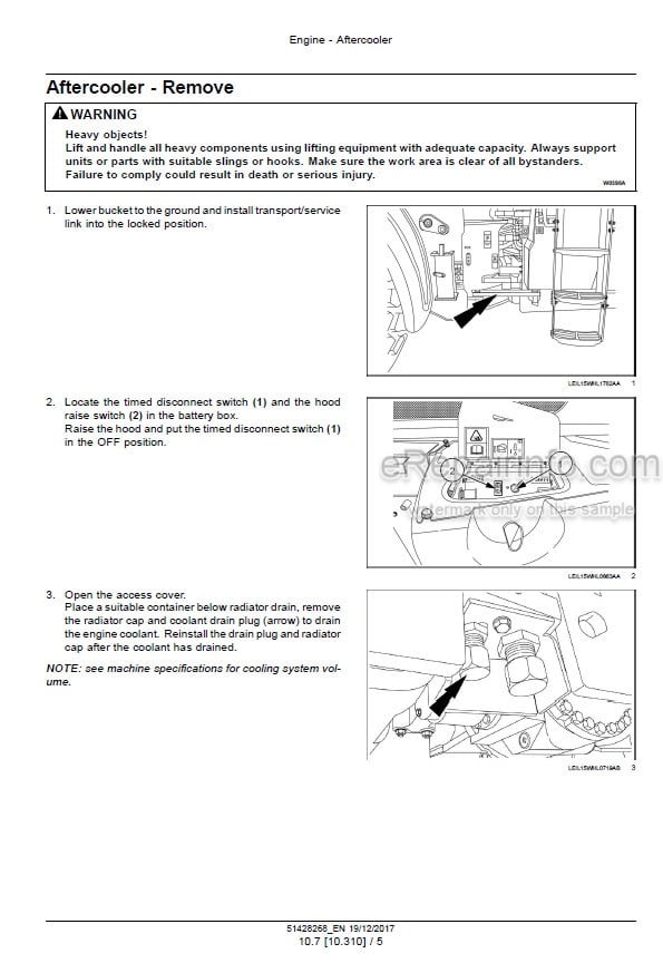Photo 1 - Case 1021G 1121G Tier 4B Final Service Manual Wheel Loader 51428268[2]
