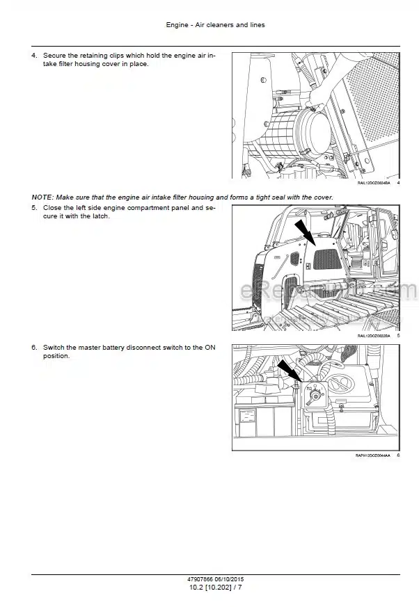 Photo 1 - Case 1150M Stage IIIB Service Manual Crawler Dozer 47907866