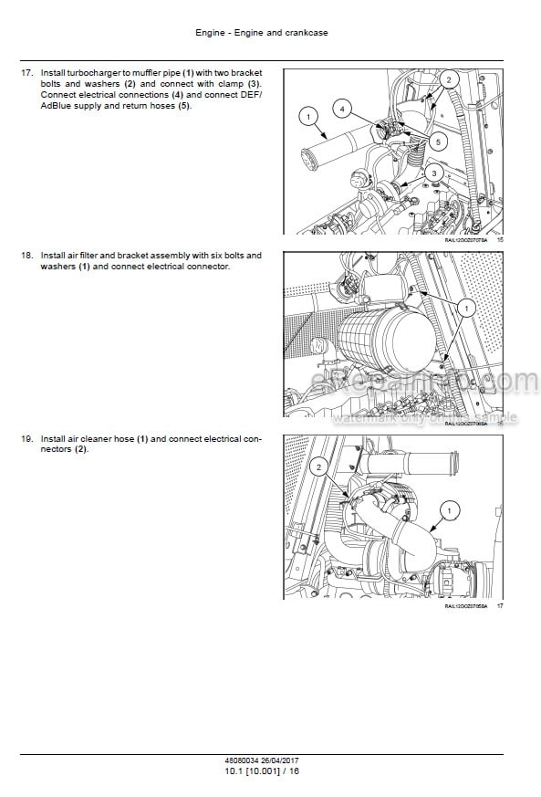 Photo 1 - Case 1150M Stage IIIB Service Manual Crawler Dozer 48080034