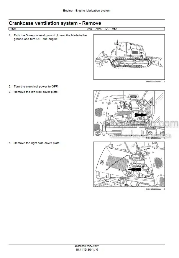 Photo 10 - Case 1150M Tier 2 Service Manual Crawler Dozer 48080035