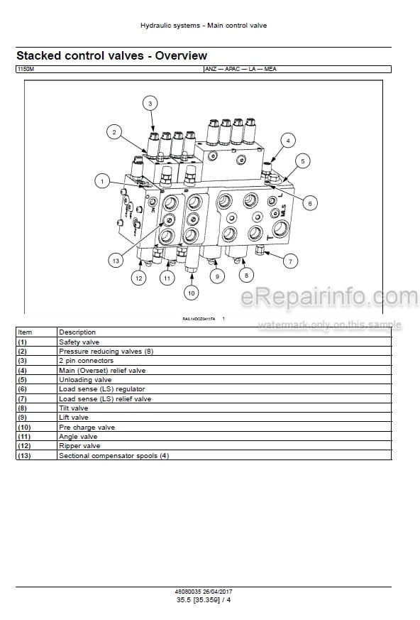 Photo 5 - Case 1150M Tier 2 Service Manual Crawler Dozer 48080035