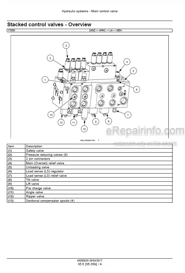 Photo 5 - Case 1150M Tier 2 Service Manual Crawler Dozer 48080035