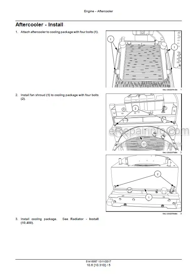 Photo 7 - Case 1150M Tier 4B Final Service Manual Crawler Dozer