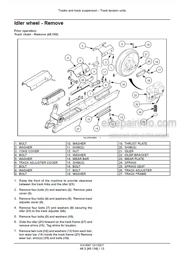 Photo 6 - Case 1150M Tier 4A Interim Service Manual Crawler Dozer 51418567