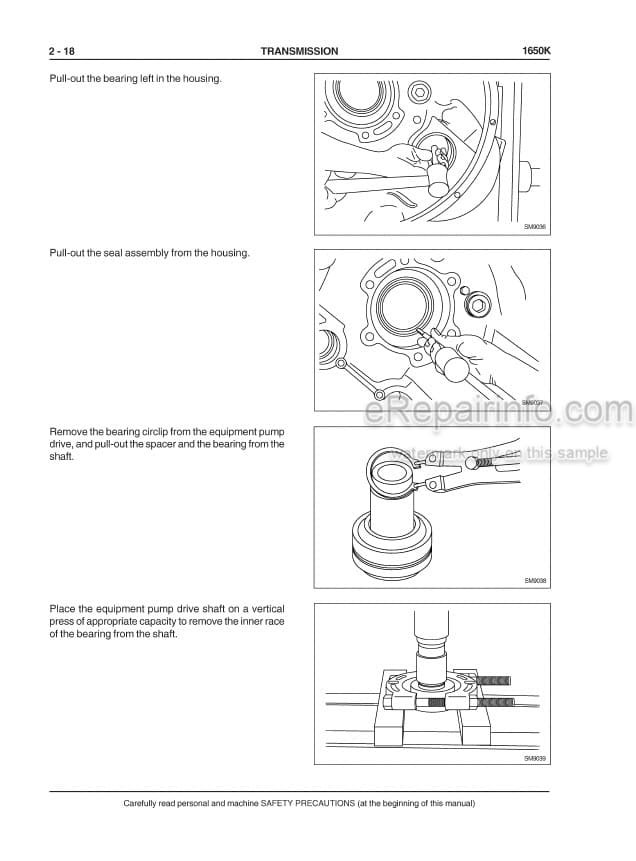 Photo 2 - Case 1650K Service Manual Crawler Dozer 6-46470