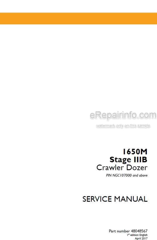 Photo 4 - Case 1650M Stage IIIB Service Manual Crawler Dozer 48048567