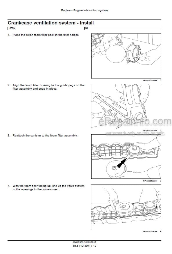 Photo 1 - Case 1650M Tier 4B Final Service Manual Crawler Dozer 48048566