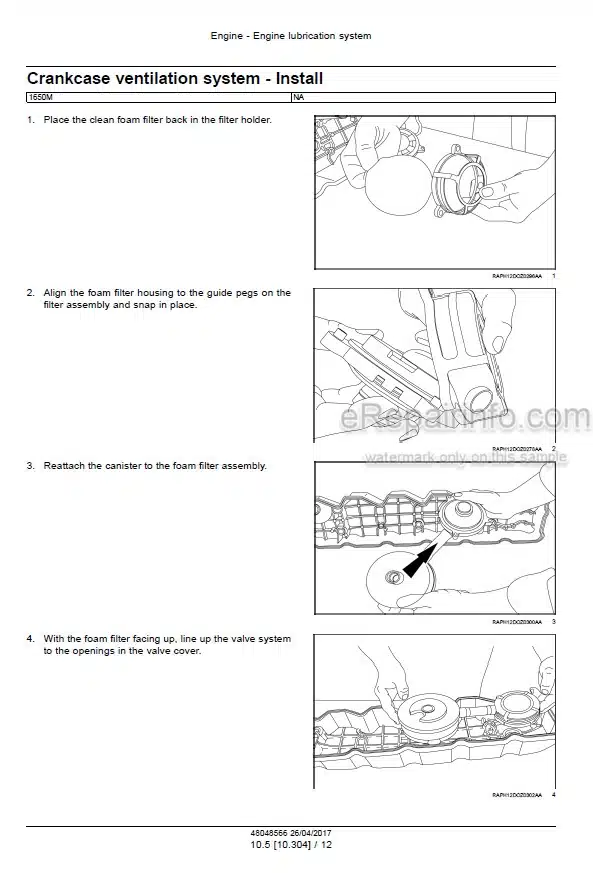 Photo 1 - Case 1650M Tier 4B Final Service Manual Crawler Dozer 48048566