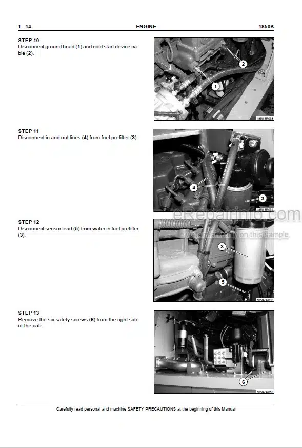 Photo 1 - Case 1850K Tier 3 Service Manual Crawler Dozer 87388581A