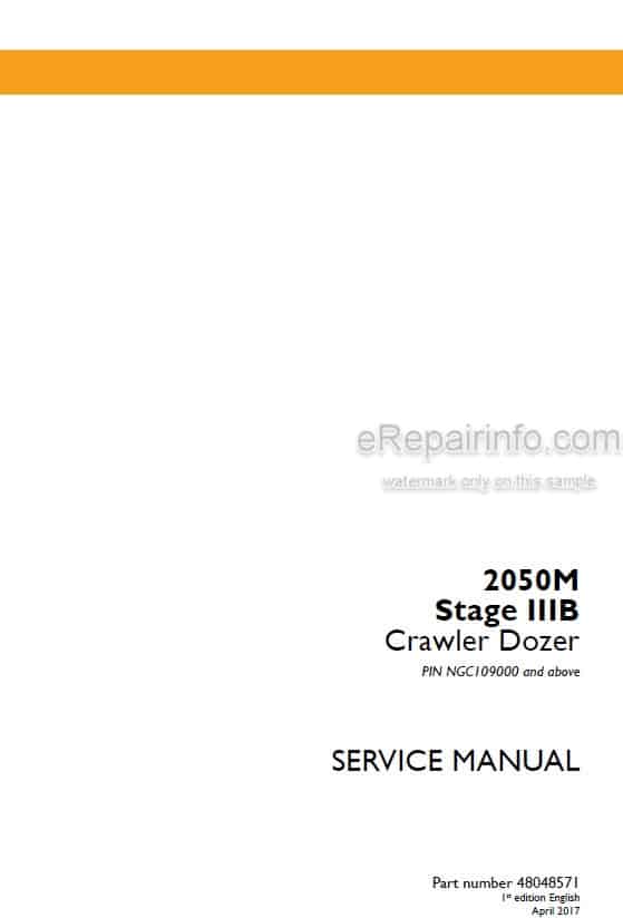 Photo 4 - Case 2050M Stage IIIB Service Manual Crawler Dozer 48048571