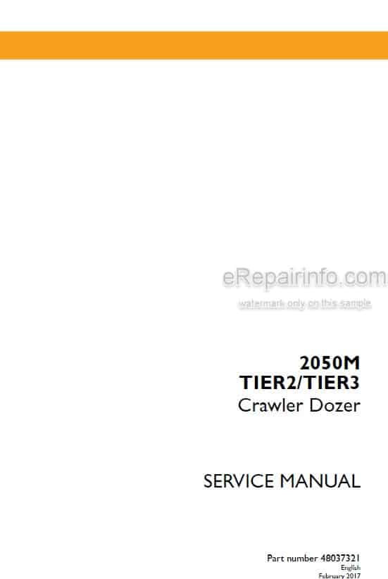 Photo 5 - Case 2050M Tier 2 Tier 3 Service Manual Crawler Dozer 48037321