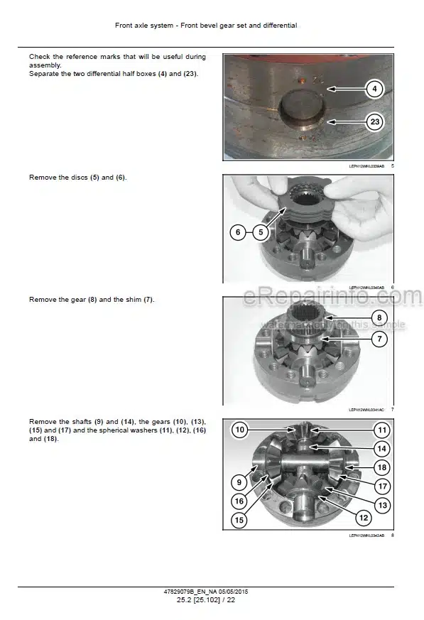 Photo 7 - Case 2550 Service Manual Crawler Dozer 84414739B