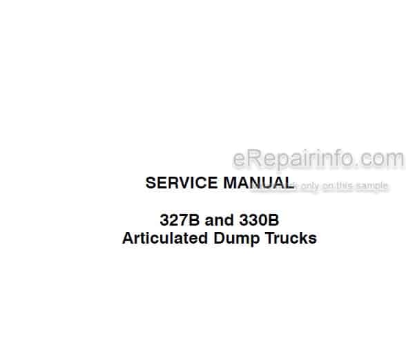 Photo 4 - Case 327B 330B Service Manual Articulated Dump Truck 87573455A