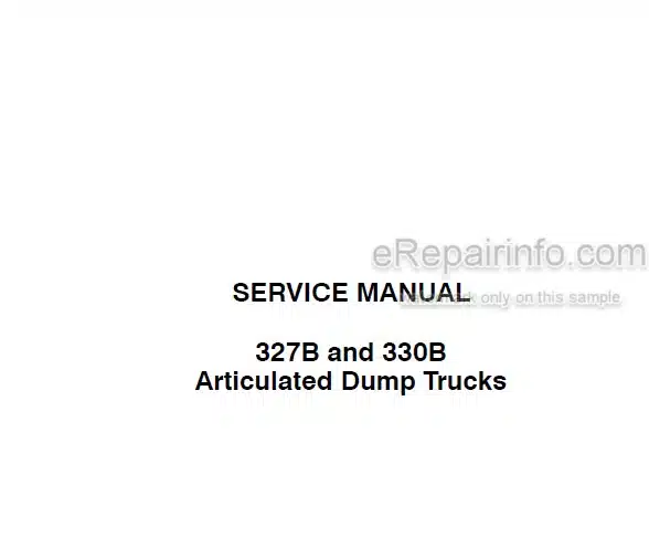 Photo 4 - Case 327B 330B Service Manual Articulated Dump Truck 87573455A