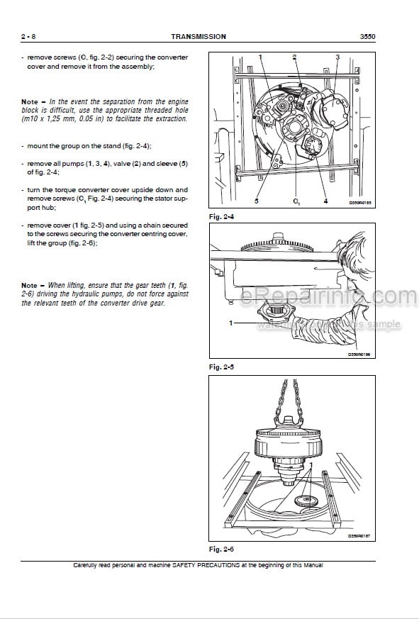 Photo 11 - Case 3550 Service Manual Crawler Dozer 84414747B