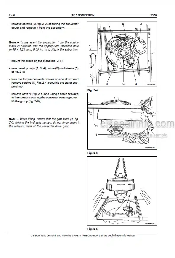 Photo 11 - Case 3550 Service Manual Crawler Dozer 84414747B