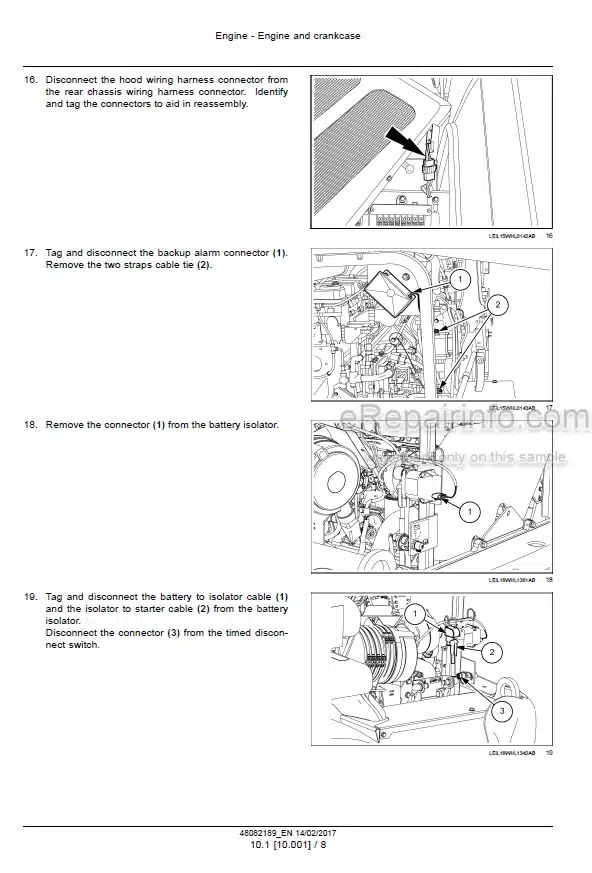 Photo 4 - Case 521G Stage IV Service Manual Wheel Loader 48082189